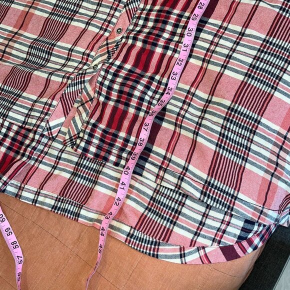 Free People Loralei Plaid Shirtdress Size Small Oversized Womens - Picture 10 of 12